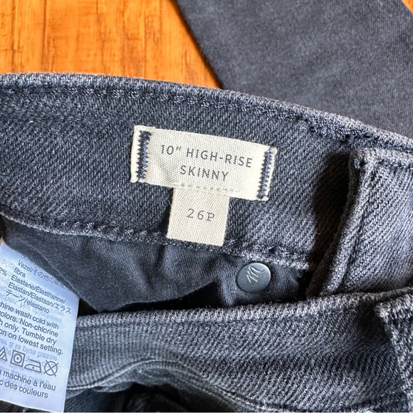 Madewell 10” High Rise Skinny Jeans Black Size 26P NWT - Picture 6 of 7